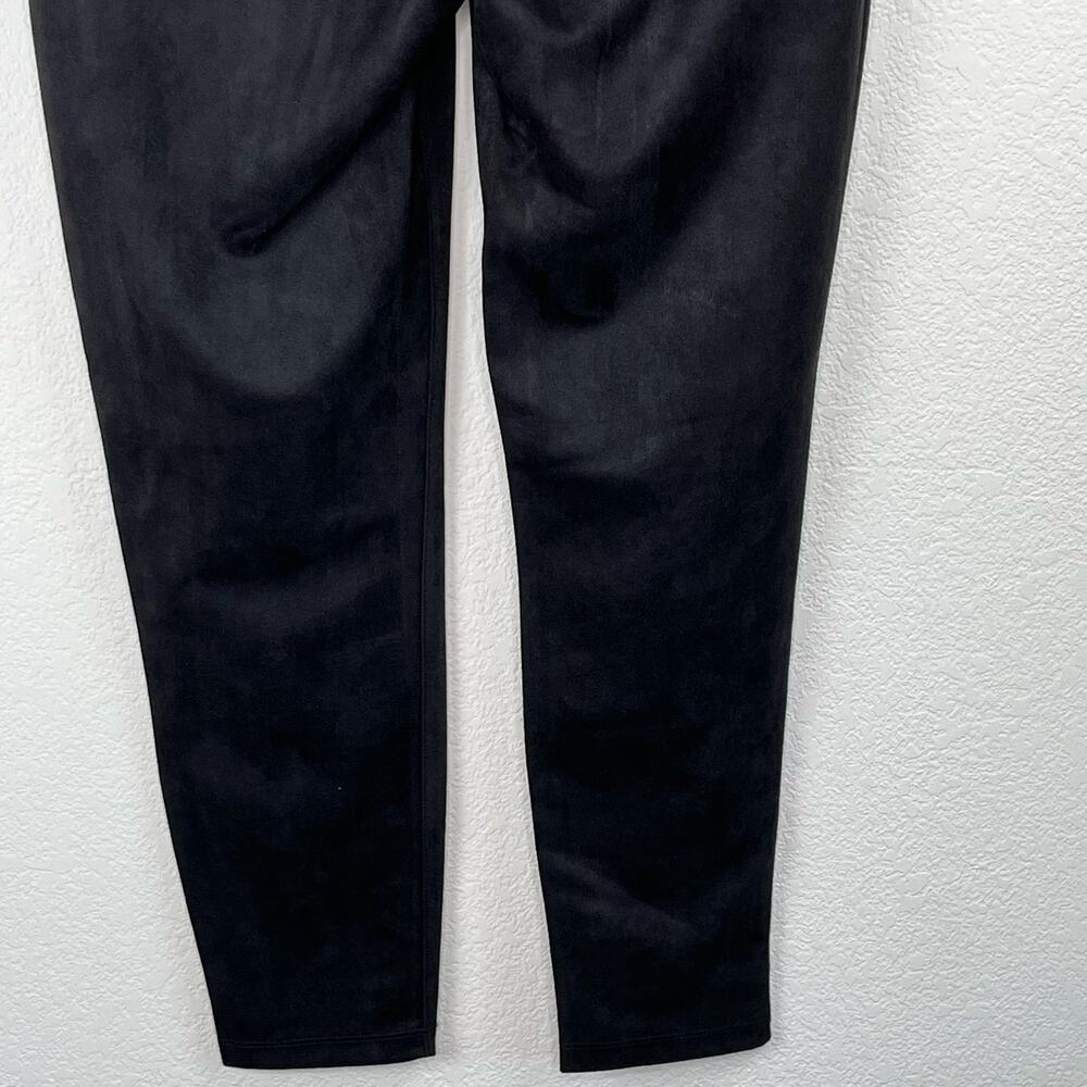 Philosophy Anthropologie Black Faux Suede High Rise Leggings Pockets NWT Medium - Picture 9 of 11